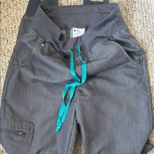 Figs Graphite high waisted Zamora jogger scrub pants with Drawstring